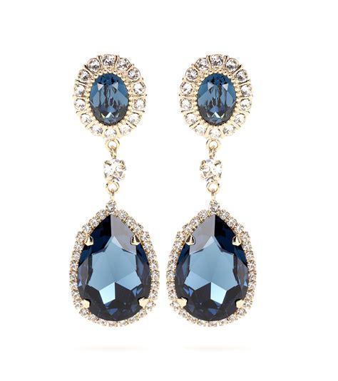 givenchy earrings blue|givenchy clip on earrings.